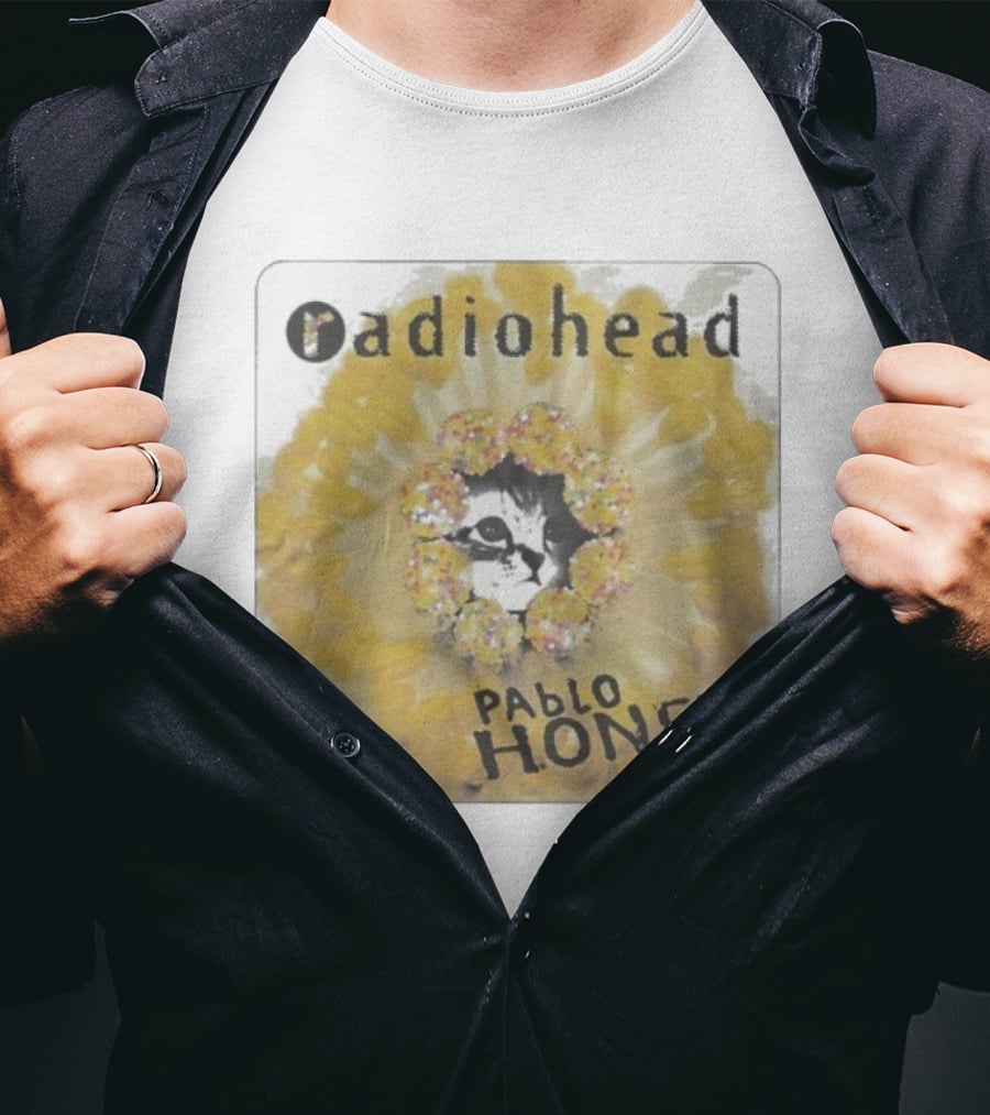 Radiohead Pablo Honey Cat Album Cover Design T-Shirt