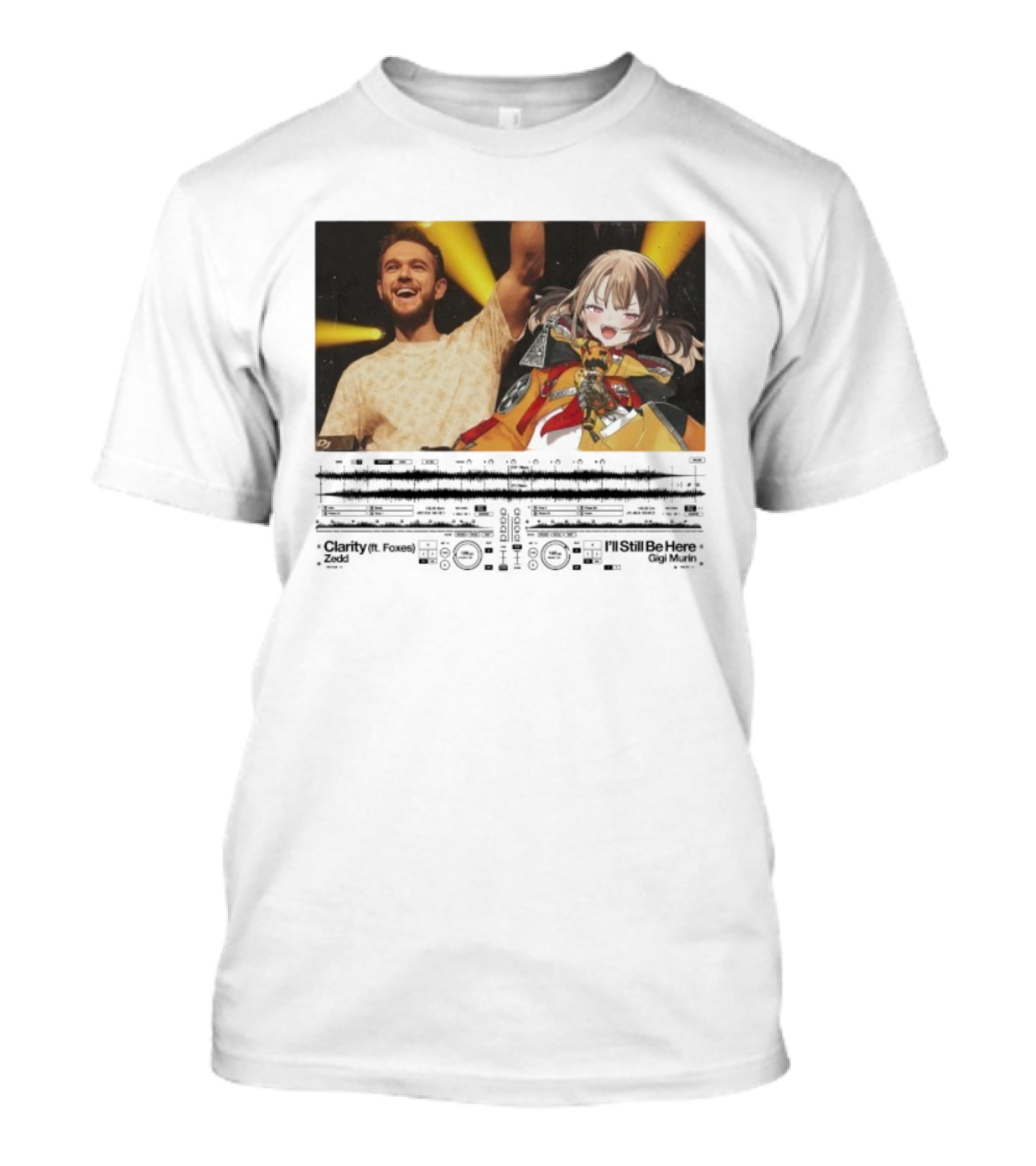 Gigi Murin X Clarity Zedd I’ll Be Here Collaboration Featuring Anime Character T-Shirt