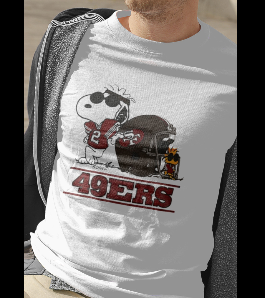 Snoopy Woodstock San Francisco 49ers NFL Football Helmet 2025 T-Shirt