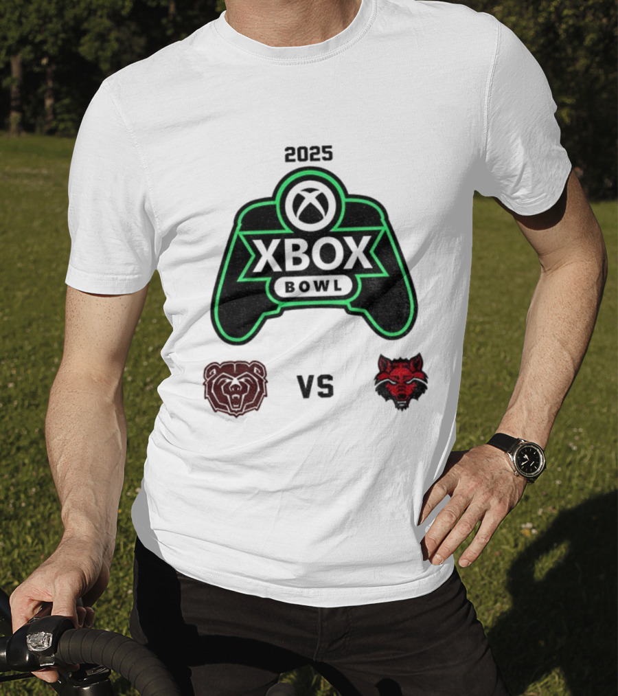 2025 Xbox Bowl Missouri State Bears Vs Arkansas State Red Wolves Showdown T-Shirt