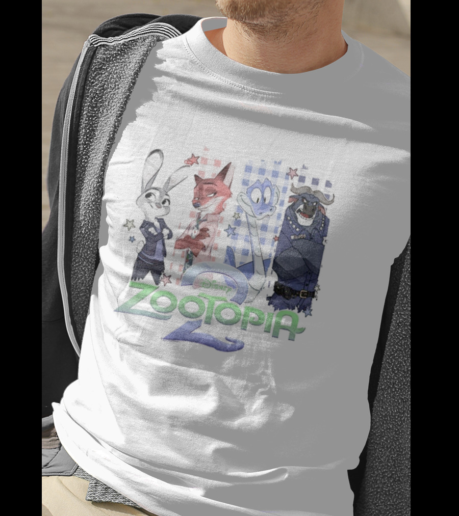 Disney Zootopia 2 Movie Bunny Fox Characters T-Shirt