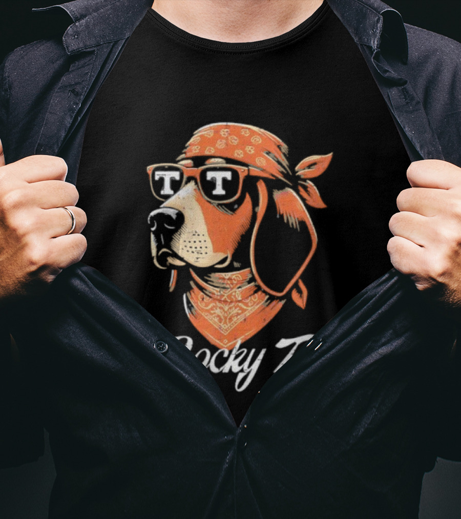 Rocky Top Vols Dog Wearing Sunglasses Tennessee Football T-Shirt