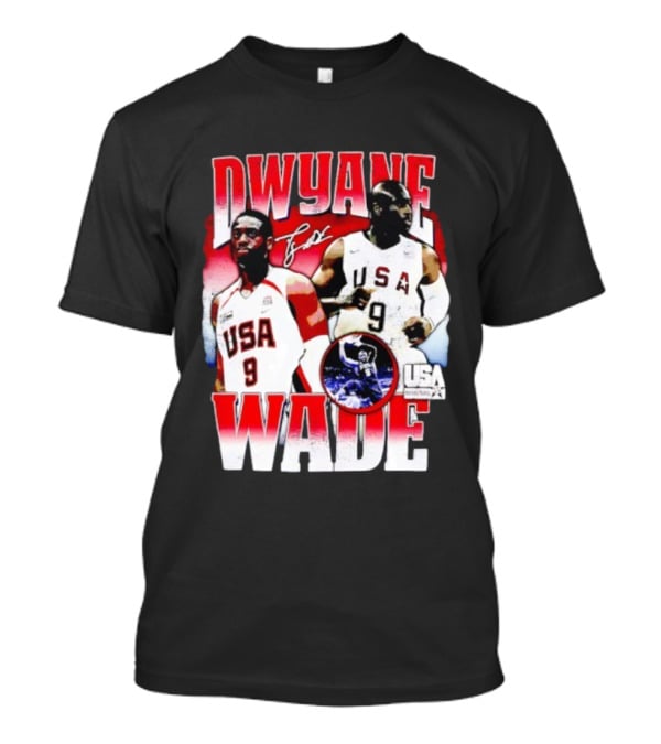 Dwyane Wade USA Basketball Signature Vintage 9 Retro Team USA T-Shirt