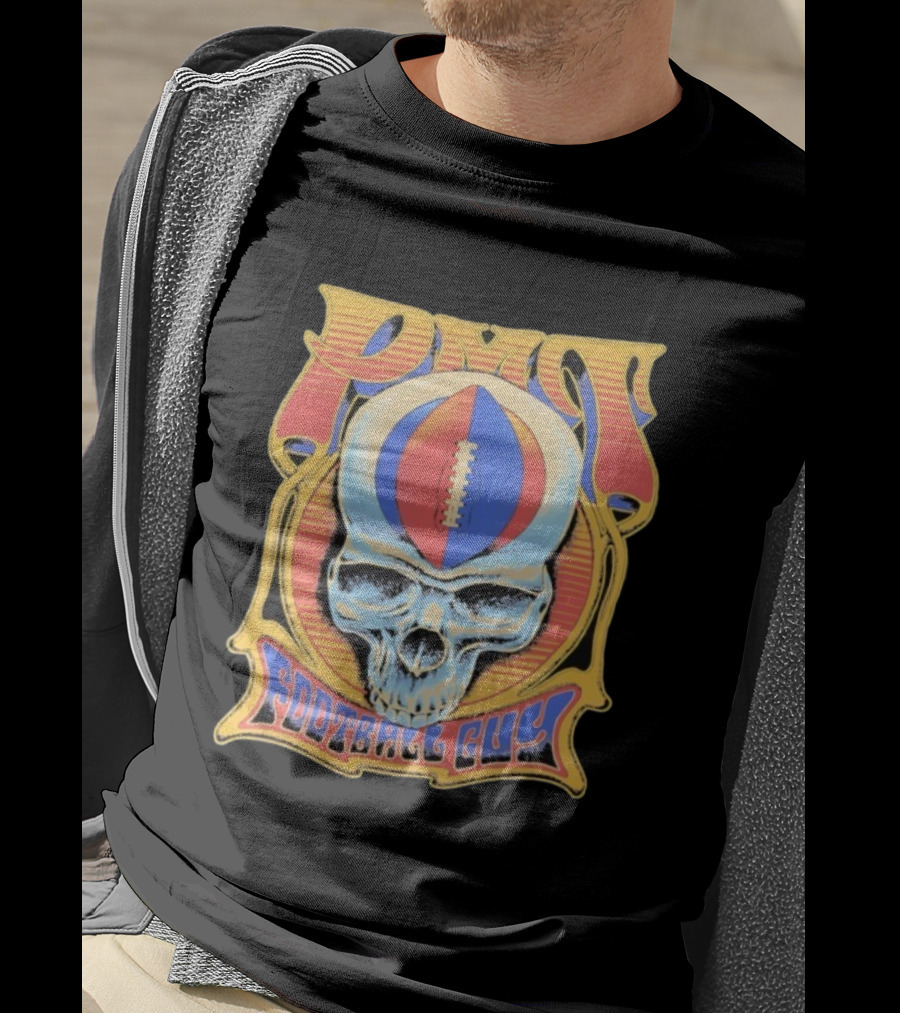 PMT Football Guy Grateful Dead Style Skull Football T-Shirt