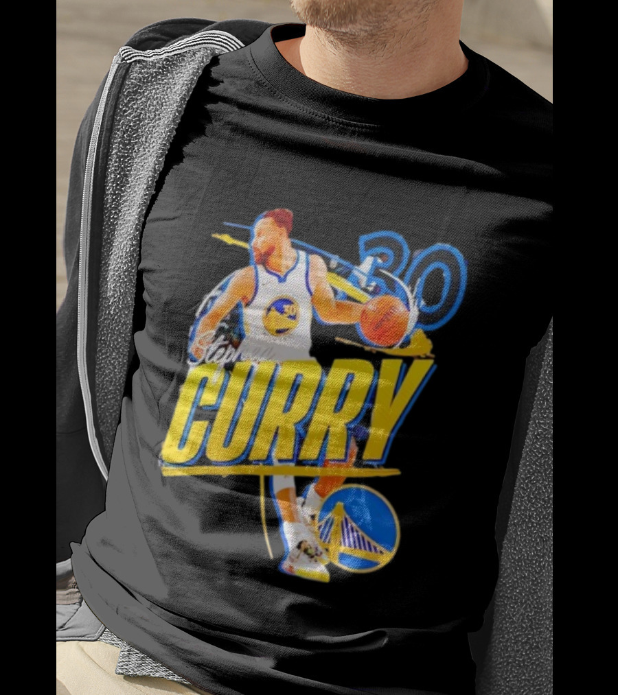 Stephen Curry 30 Golden State Warriors Basketball Icon T-Shirt