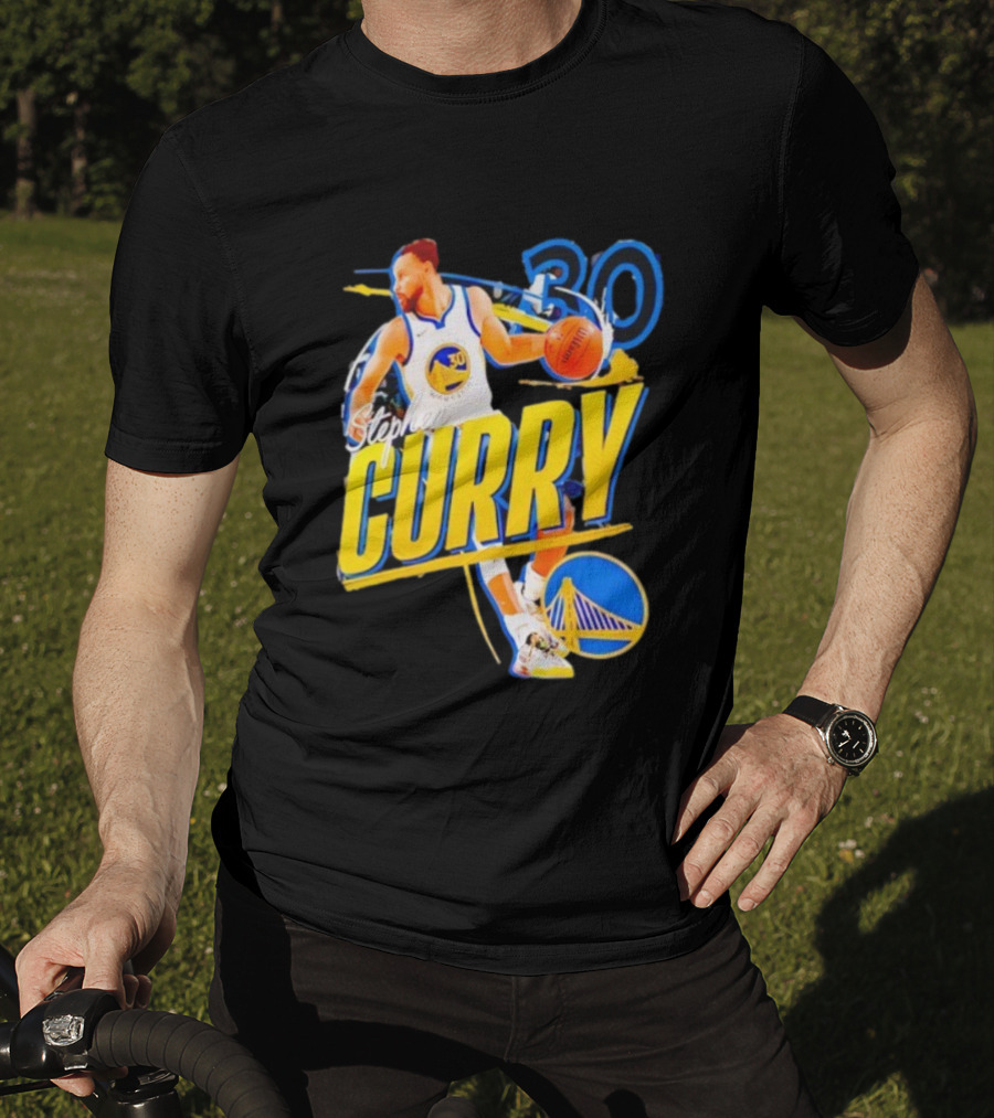 Stephen Curry 30 Golden State Warriors Basketball Icon T-Shirt