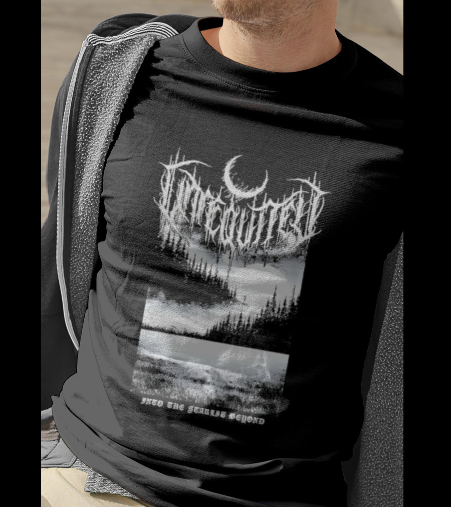 Svaltvinter Moonlit Forest With Geiranger Beyond T-Shirt