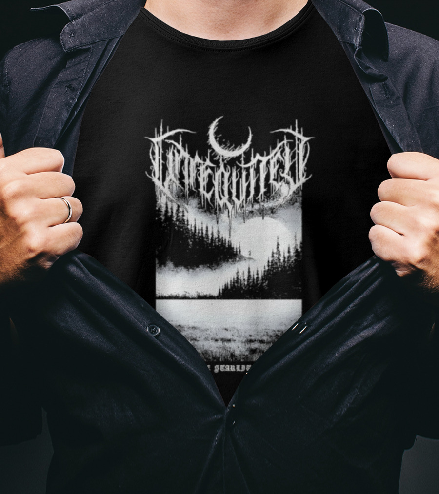 Svaltvinter Moonlit Forest With Geiranger Beyond T-Shirt