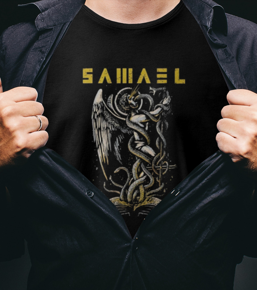 Samael Serpent Garden Of Eden Winged Serpent Imagery T-Shirt