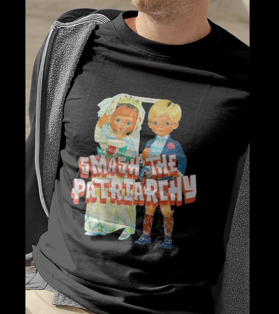 Smash The Patriarchy Vintage Children Illustration T-Shirt