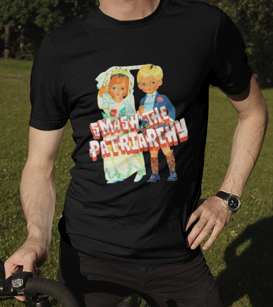Smash The Patriarchy Vintage Children Illustration T-Shirt