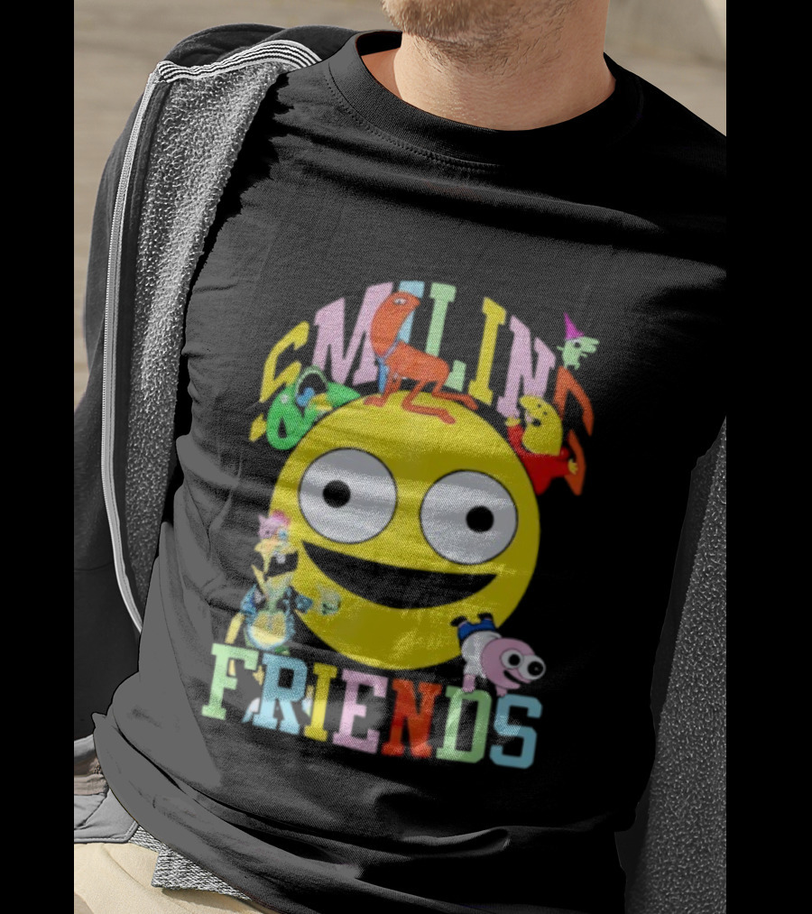 Smiling Friends Colorful Characters With Large Yellow Smile Face T-Shirt
