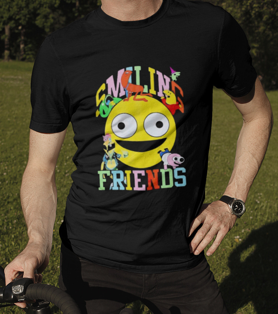 Smiling Friends Colorful Characters With Large Yellow Smile Face T-Shirt