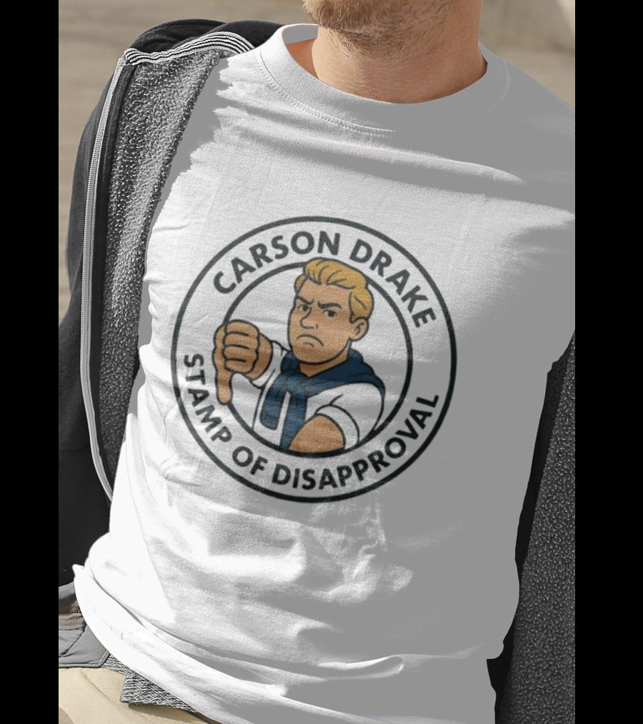Carson Drake Stamp Of Disapproval Thumbs Down Badge T-Shirt