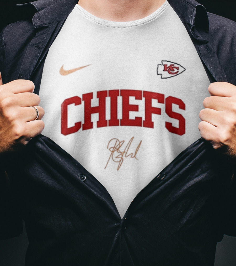Kansas City Chiefs Nike KC Arrowhead Barry Manilow Signature T-Shirt