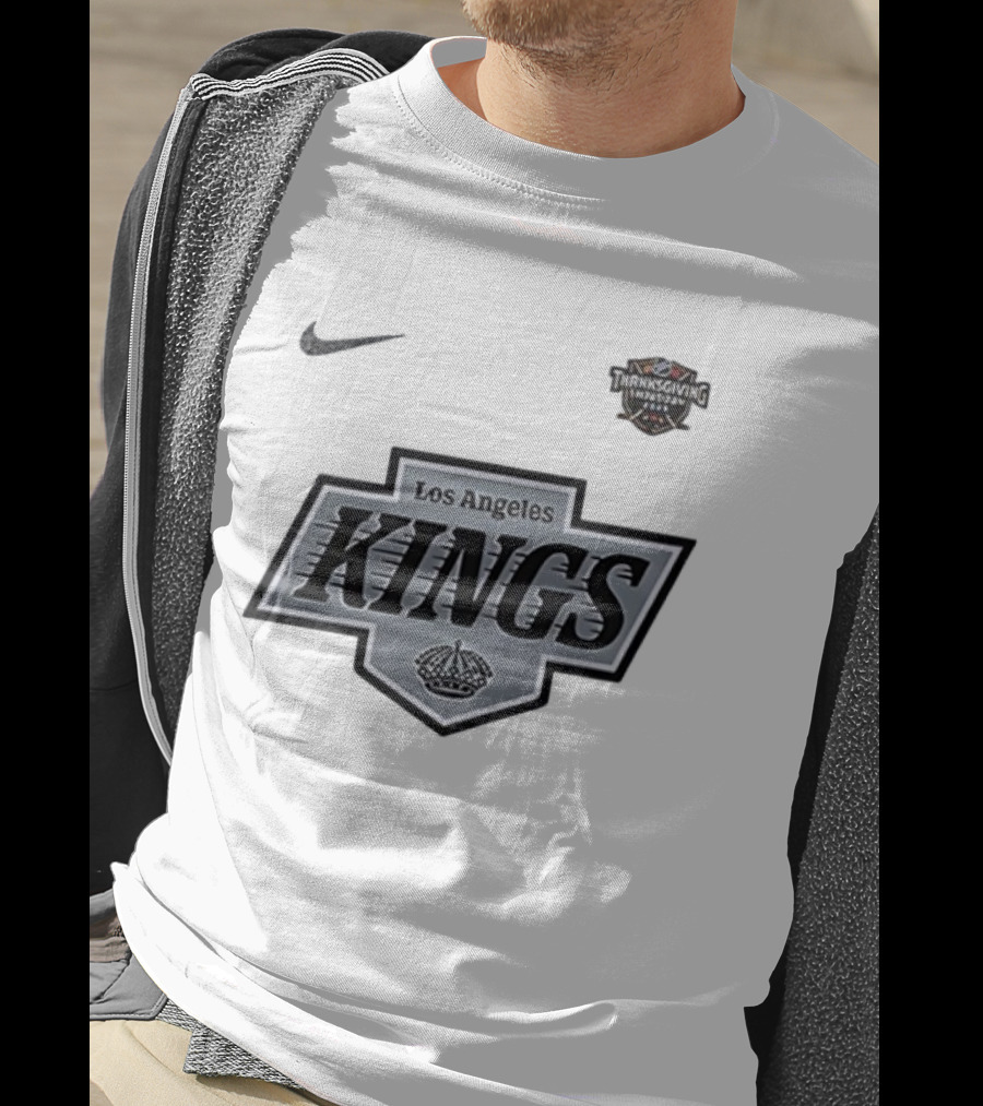 Thanksgiving 2023 Los Angeles Kings Hockey Black Nike Retro Style T-Shirt