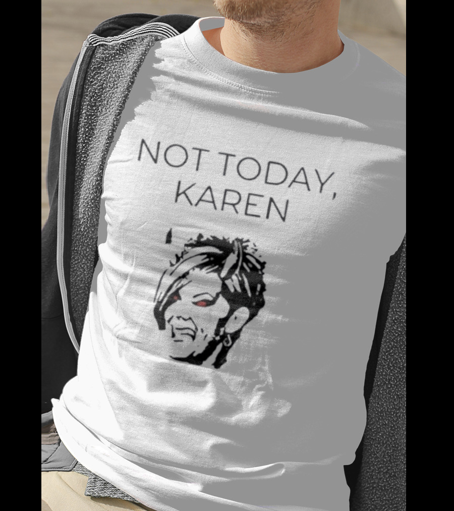 Not Today Karen Devil Big Head Red Eyes T-Shirt