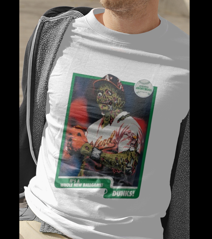 Zombie Oakland Athletics Whole New Ballgame Dunks Anonymous Player Cards T-Shirt