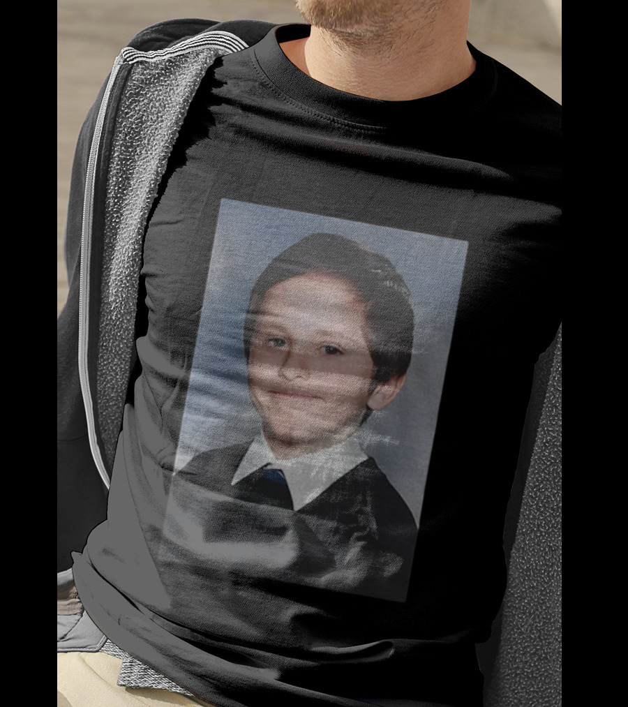 Awkward White People Smile Schoolboy Photo T-Shirt