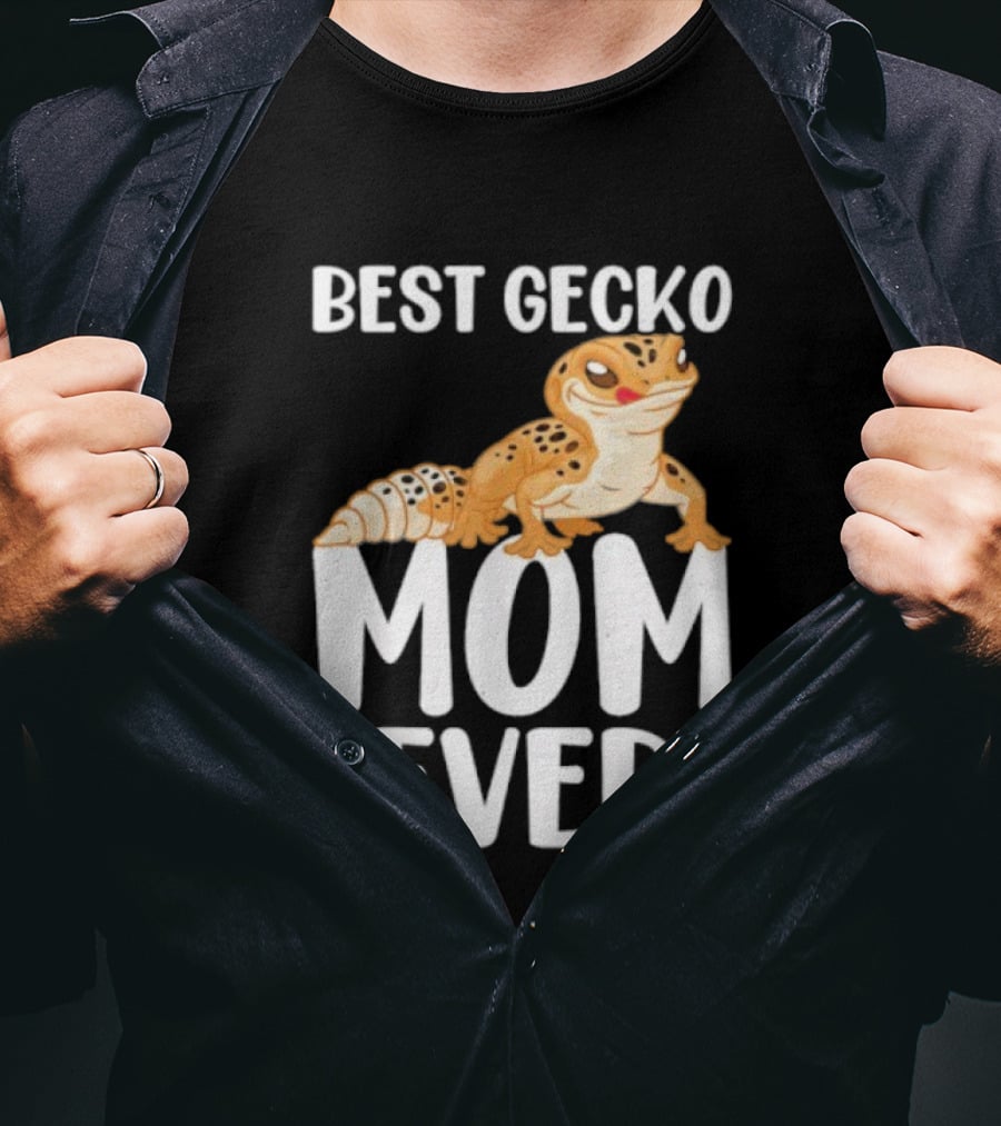 Best Gecko Mom Ever Cute Leopard Lizard Reptile Lover T-Shirt