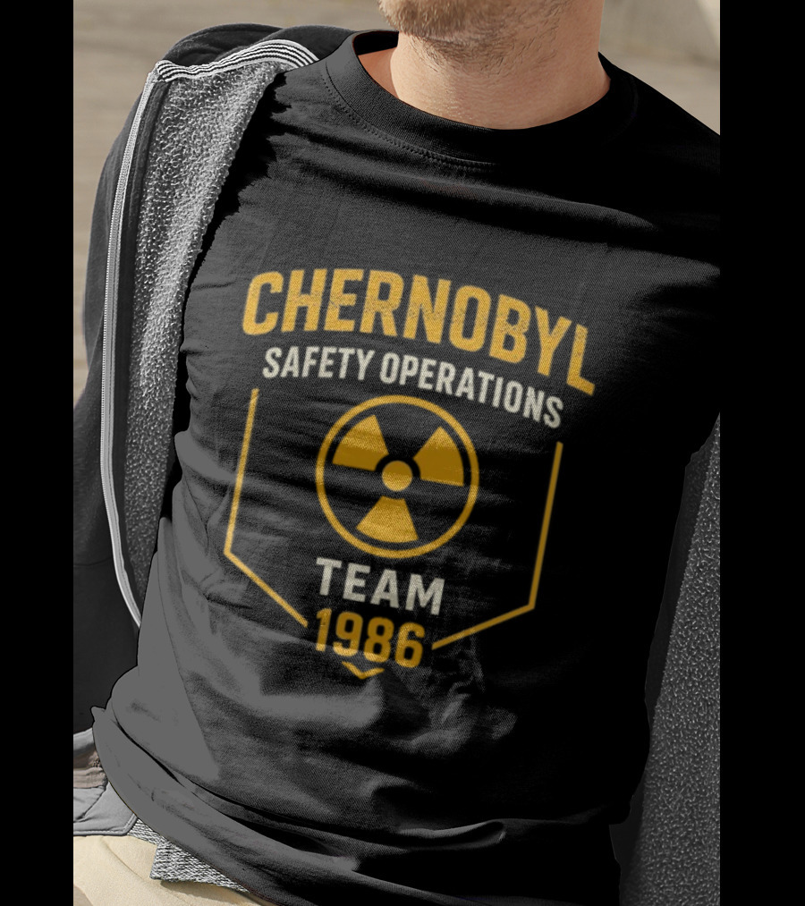 Chernobyl Safety Operations Team 1986 Radioactive Symbol T-Shirt