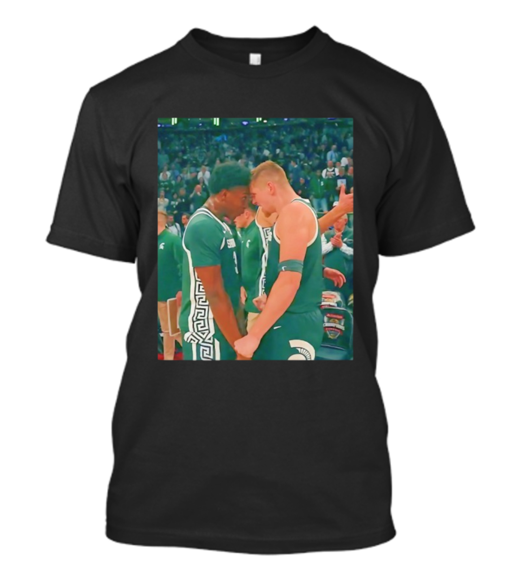 Michigan State Spartans Basketball Forehead To Forehead Team Unity T-Shirt