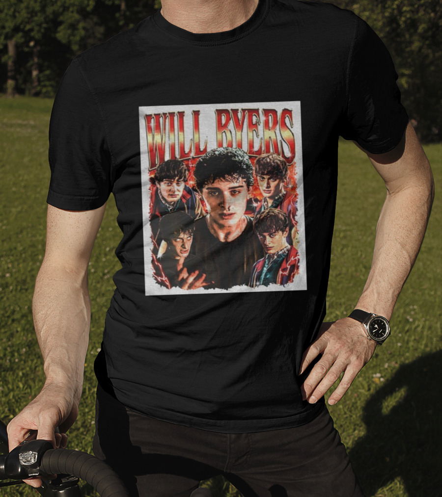 Will Byers Stranger Things Character Montage Upside Down Theme T-Shirt