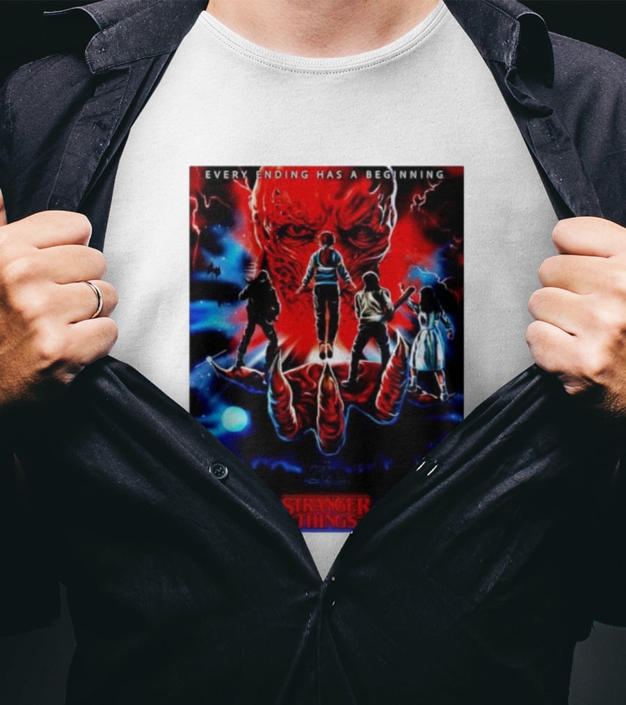 Stranger Things Every Ending Has A Beginning Halloween T-Shirt
