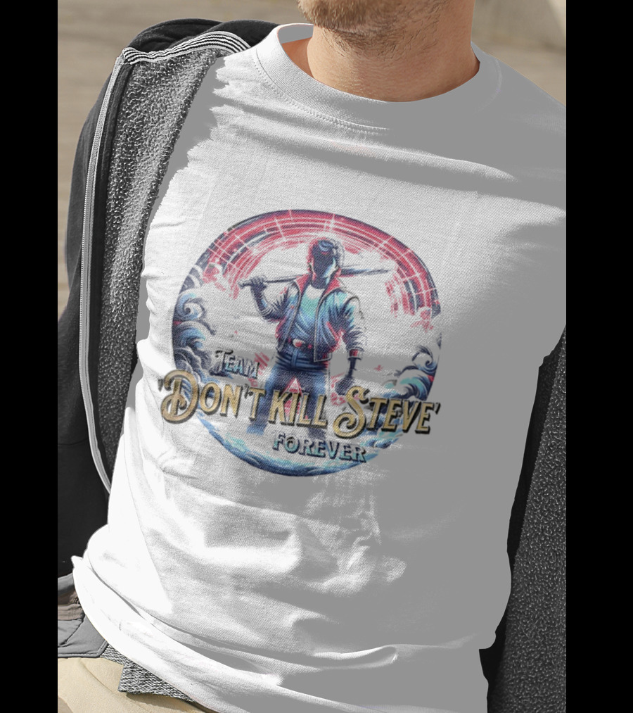 Stranger Things Don't Kill Steve Forever Vintage Biker Character Design T-Shirt