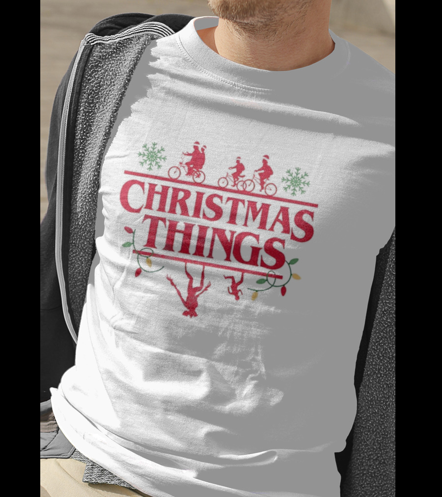 Christmas Things Upside Down Merry Stranger Christmas 2025 T-Shirt