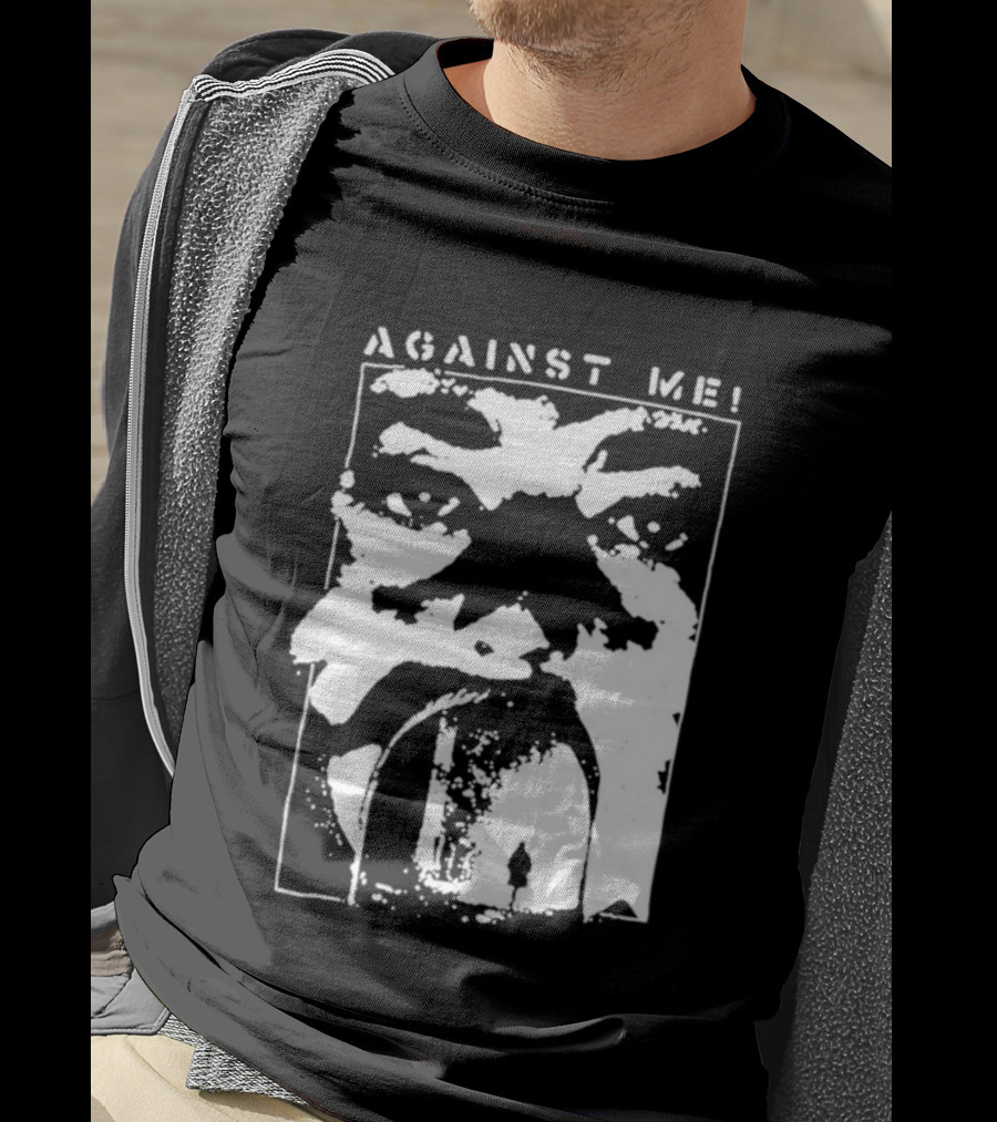 Against Me! Mouth Tunnel Face Design T-Shirt