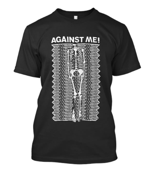 Against Me Skeleton Graphic Punk Rock Band Merchandise T-Shirt