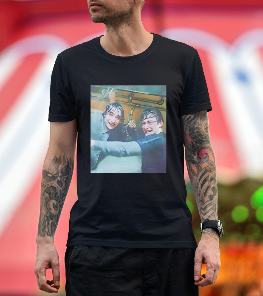 Mr Whatsit Will And Mike Stranger Things Photo Funny Wet Sink Scene T-Shirt