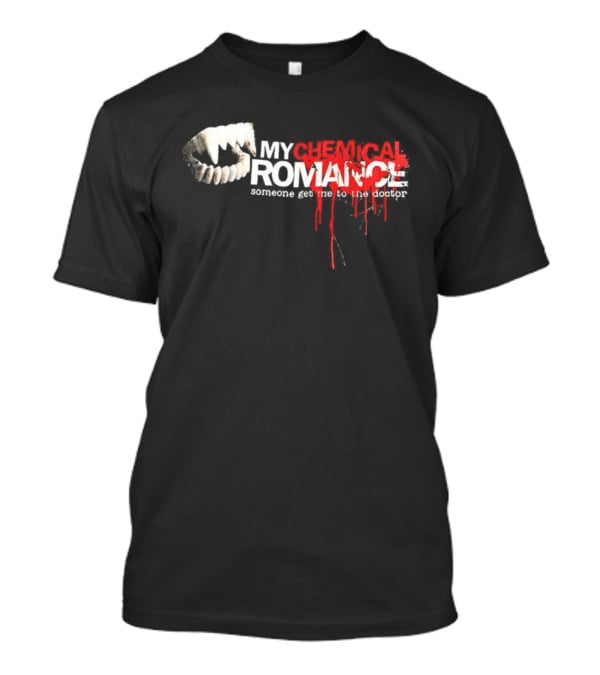 My Chemical Romance I'm Not Okay Vampire Teeth Blood Drip Graphic T-Shirt