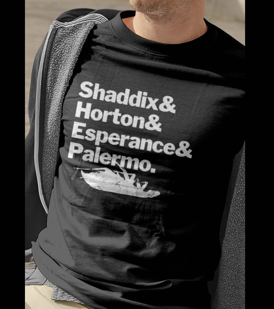 Shaddix Horton Esperance Palermo Band Member Names White Text T-Shirt