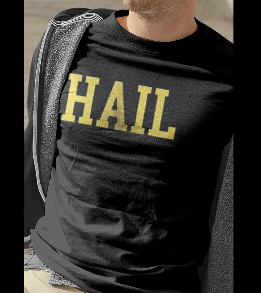 Valiant Michigan Wolverines Football Hail Hail Hail Repeat T-Shirt