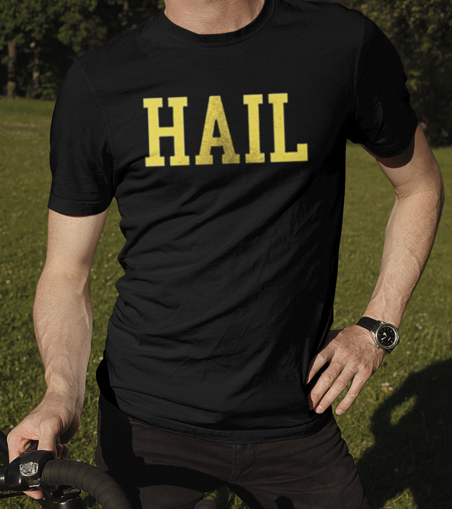 Valiant Michigan Wolverines Football Hail Hail Hail Repeat T-Shirt