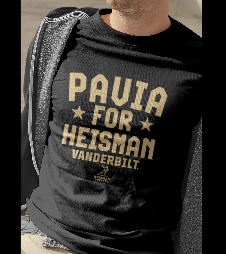 Vanderbilt Commodores Pavia For Heisman Vanderbilt Football T-Shirt