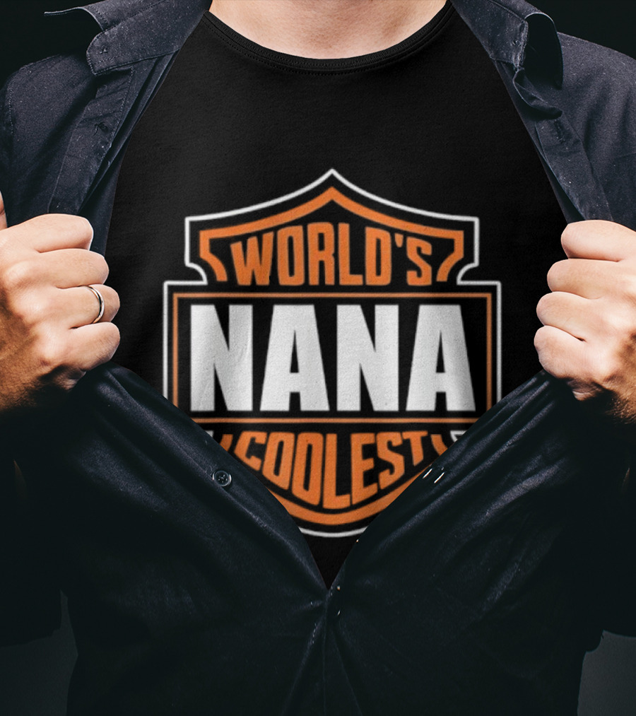 World’s Coolest Nana Matching Family Reunion Emblem T-Shirt