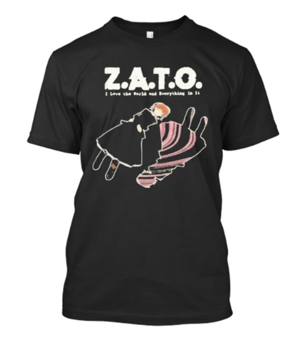 ZATO I Love The World And Everything In It Floating Figure Retro Style T-Shirt