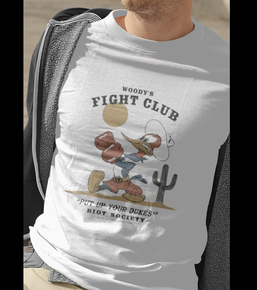 Woody's Fight Club Put Up Your Dukes Riot Society Western T-Shirt