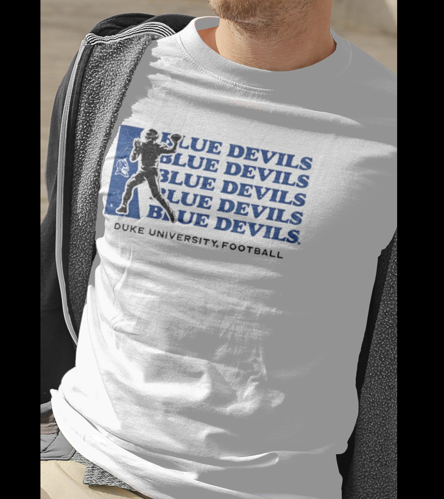 Duke Blue Devils Football Silhouette Duke University Blue Devils T-Shirt