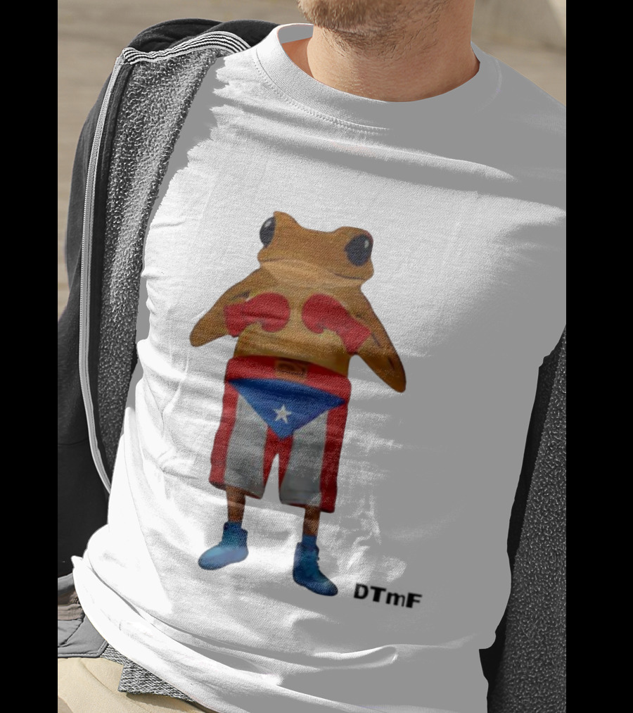 DTMF Concho Boxing Puerto Rican Boxing Frog Bad Bunny's 2025 World Tour T-Shirt