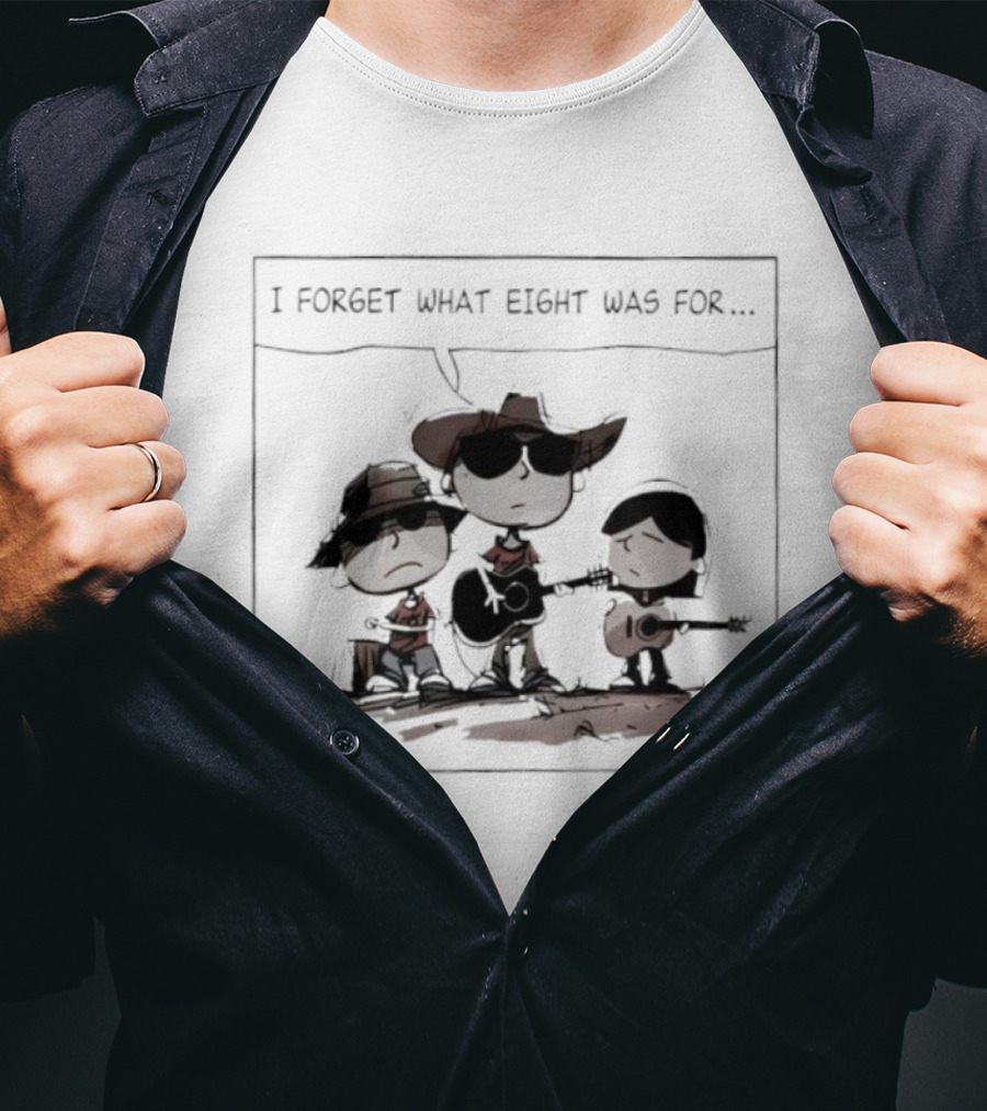 I Forget What Eight Was For Funny Cool Cowboy Band Members Playing Instruments T-Shirt