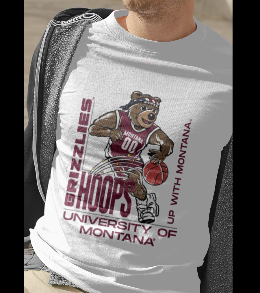 Grizzlies Hoops University Of Montana Basketball Bear Up With Montana T-Shirt