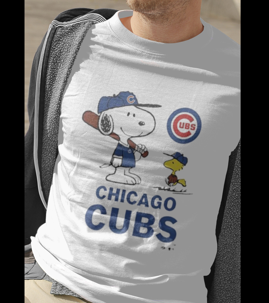 Peanuts Snoopy Woodstock Chicago Cubs Toddler Baseball C Cap T-Shirt