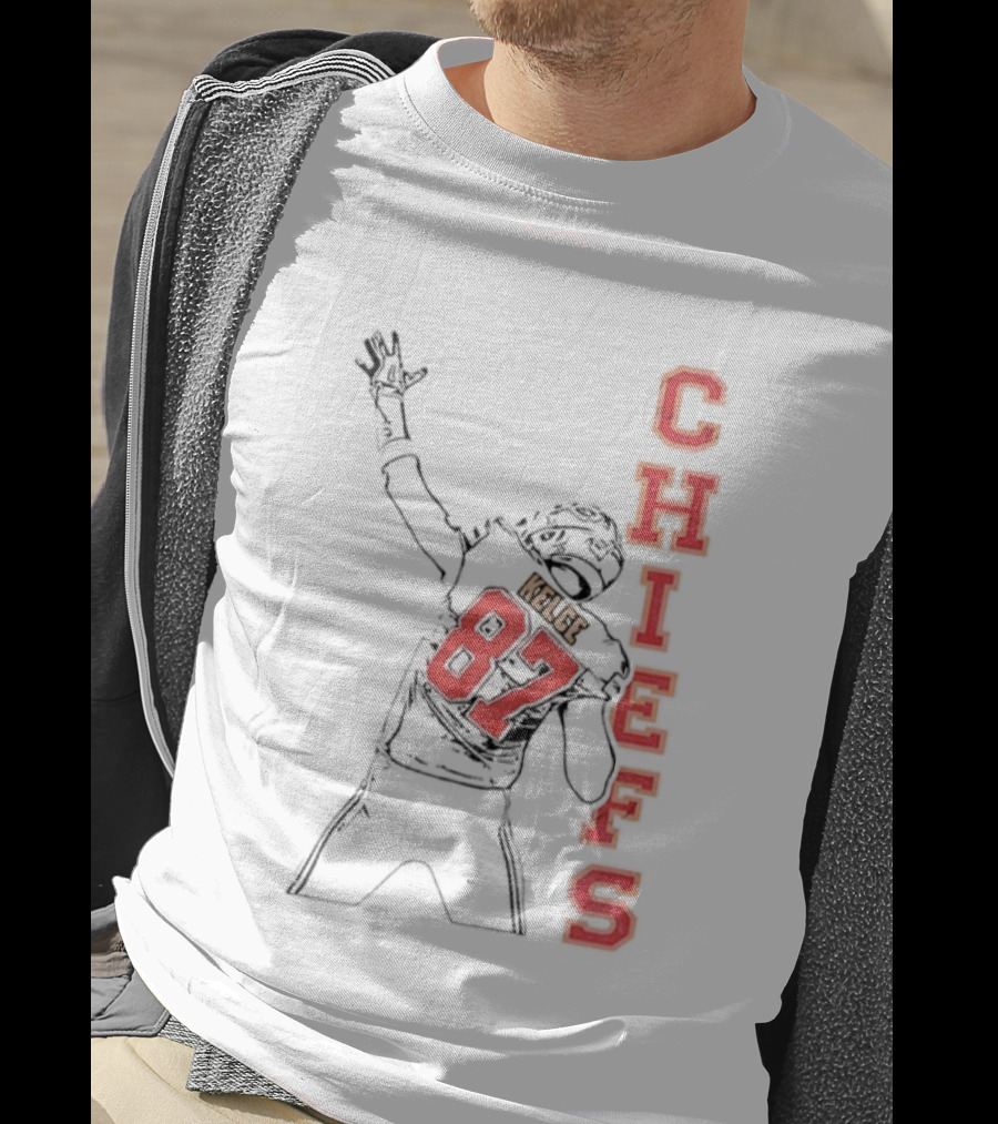 Travis Kelce 87 Kansas City Chiefs NFL Football 2025 Chiefs Sketch T-Shirt