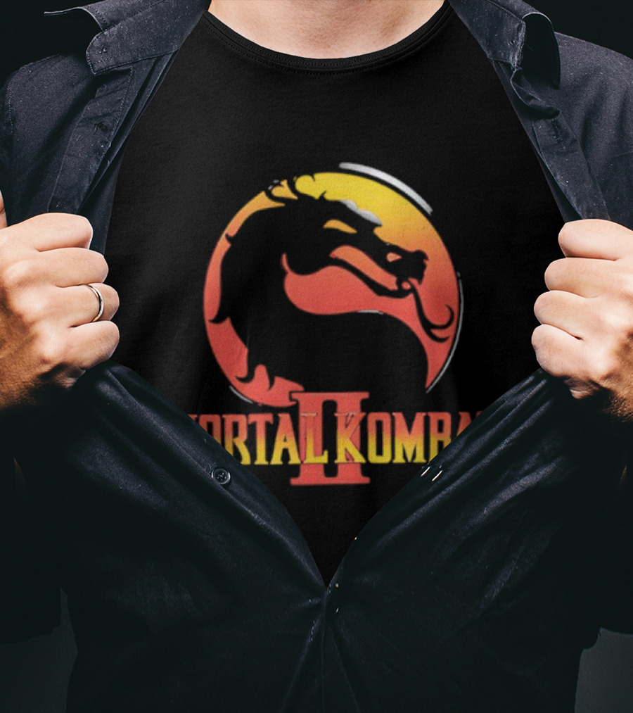 Cary Hiroyuki Tagawa Mortal Kombat II Dragon Logo T-Shirt