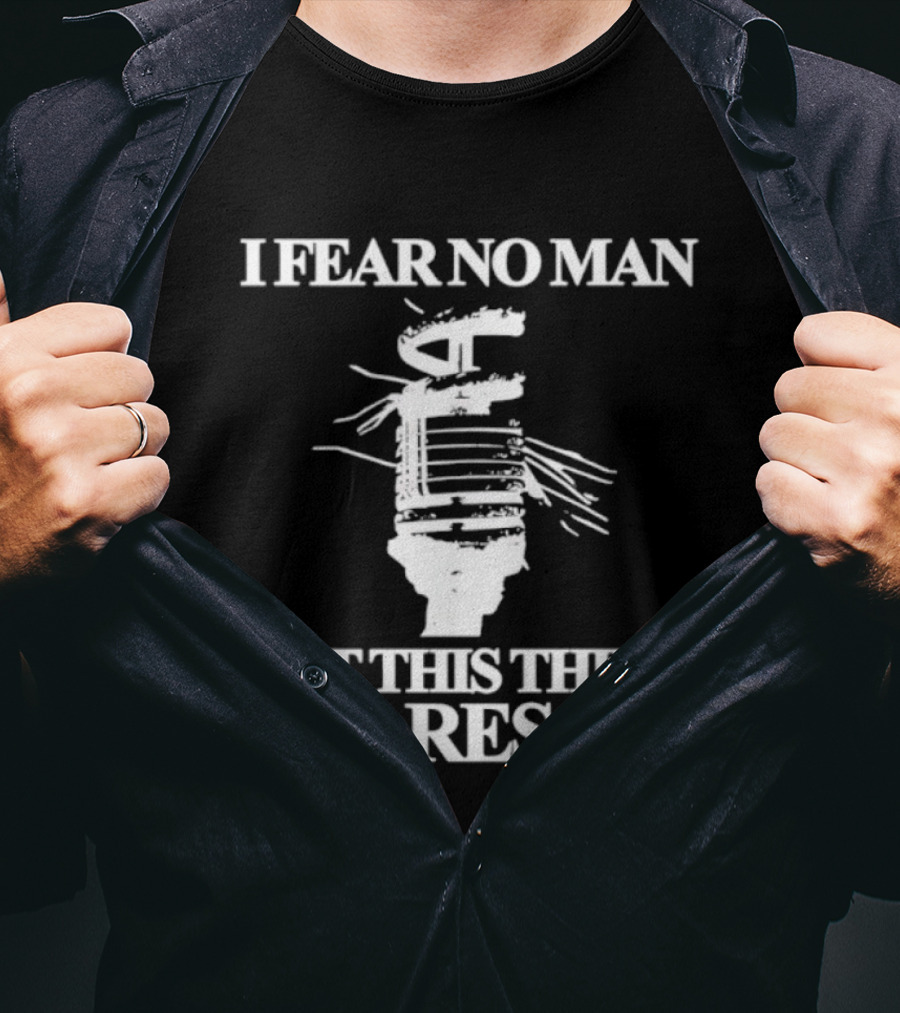 I Fear No Man But This Thing Scares Me Microphone Parody T-Shirt