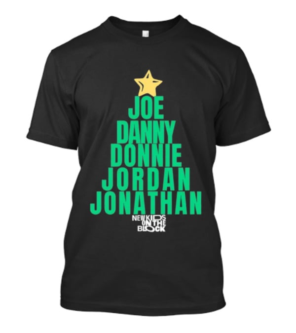 Joe Danny Donnie Jordan Jonathan Christmas Tree New Kids On The Block T-Shirt